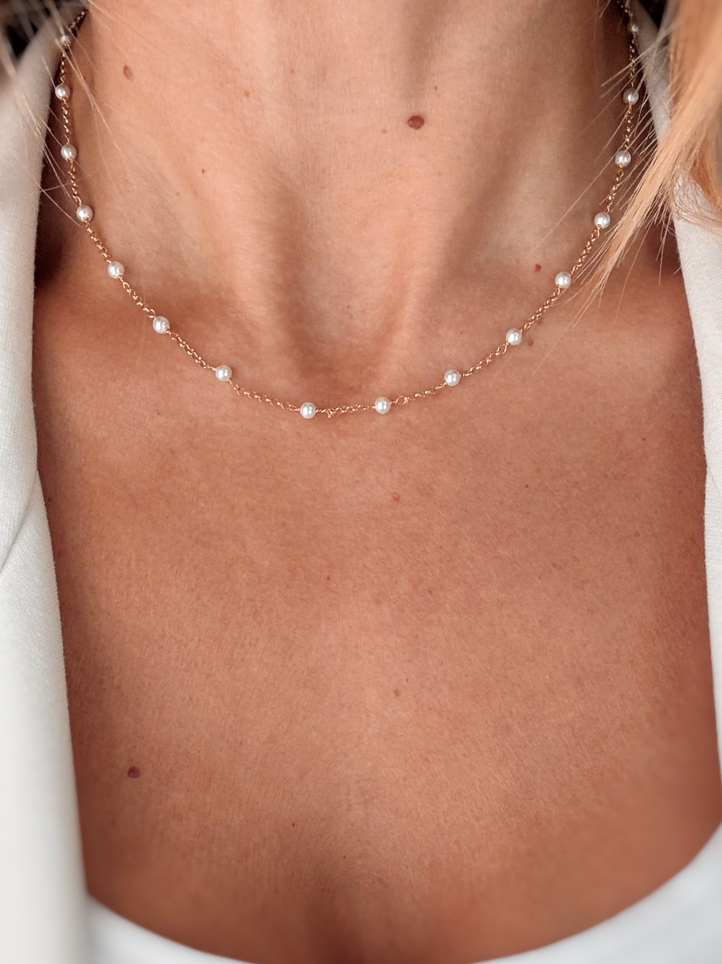 Girocollo catena e perle