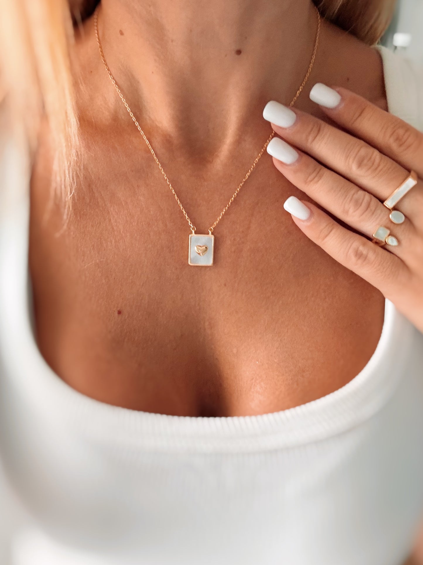 Collana Pendente Rettangolare (cuoricino)