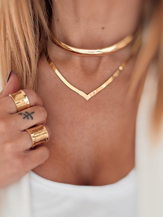 Collana snake a punta