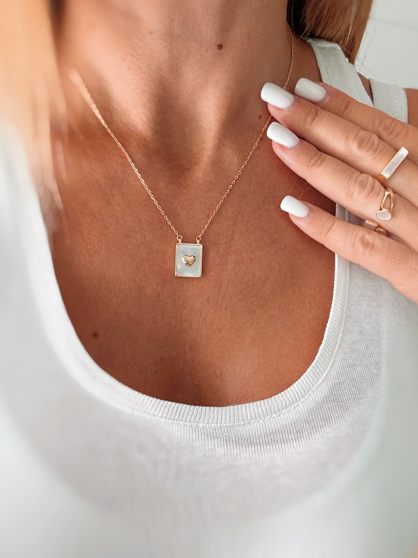 Collana Pendente Rettangolare (cuoricino)
