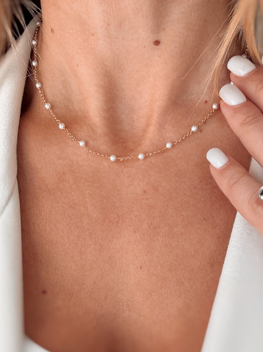 Girocollo catena e perle