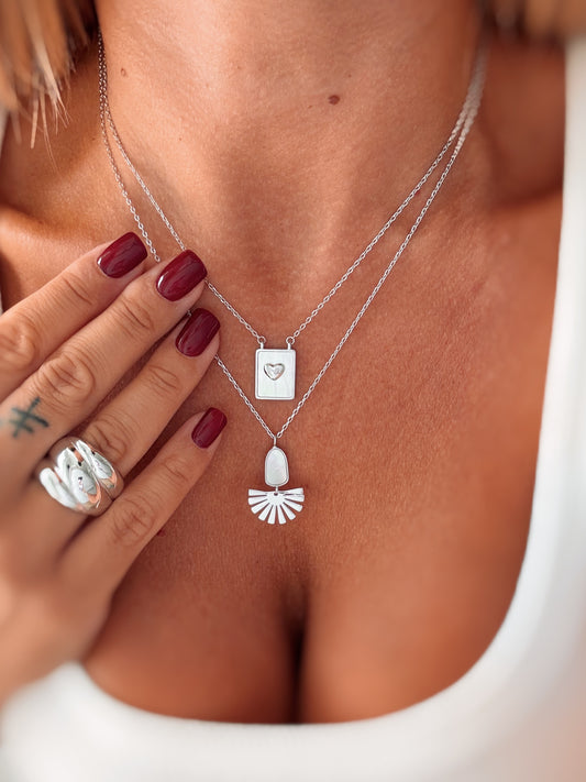 Collana Pendente Rettangolare (cuoricino)
