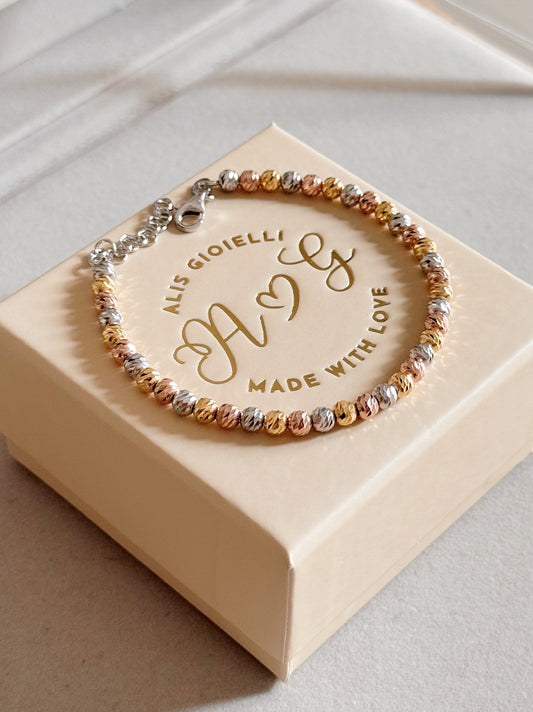 Bracciale sfere tris di colori