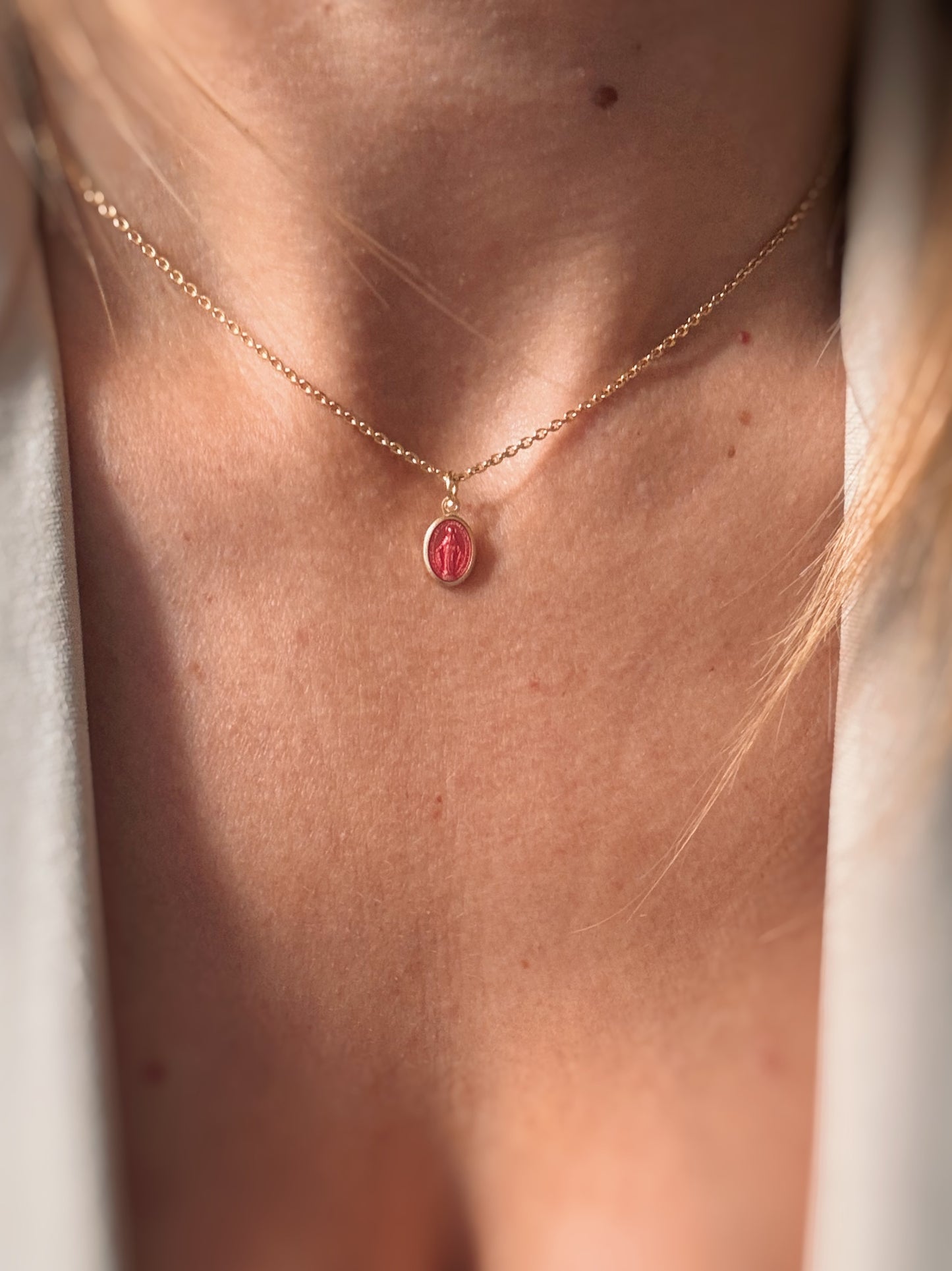 Collana mini Madonnina colorata