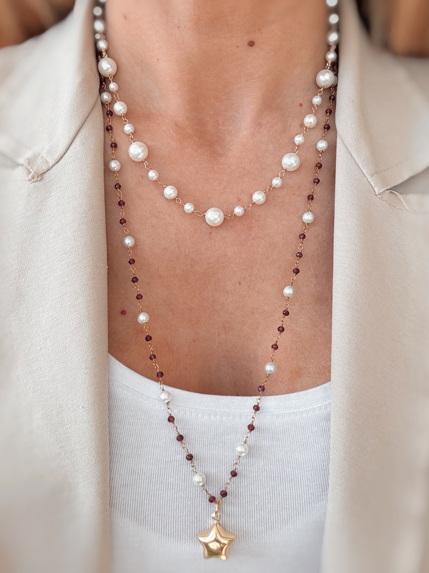 Girocollo perle alternate