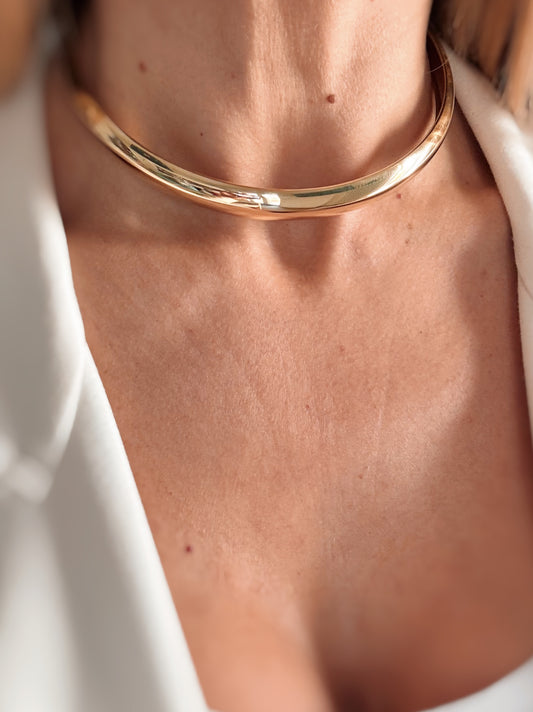 Girocollo oro bombato