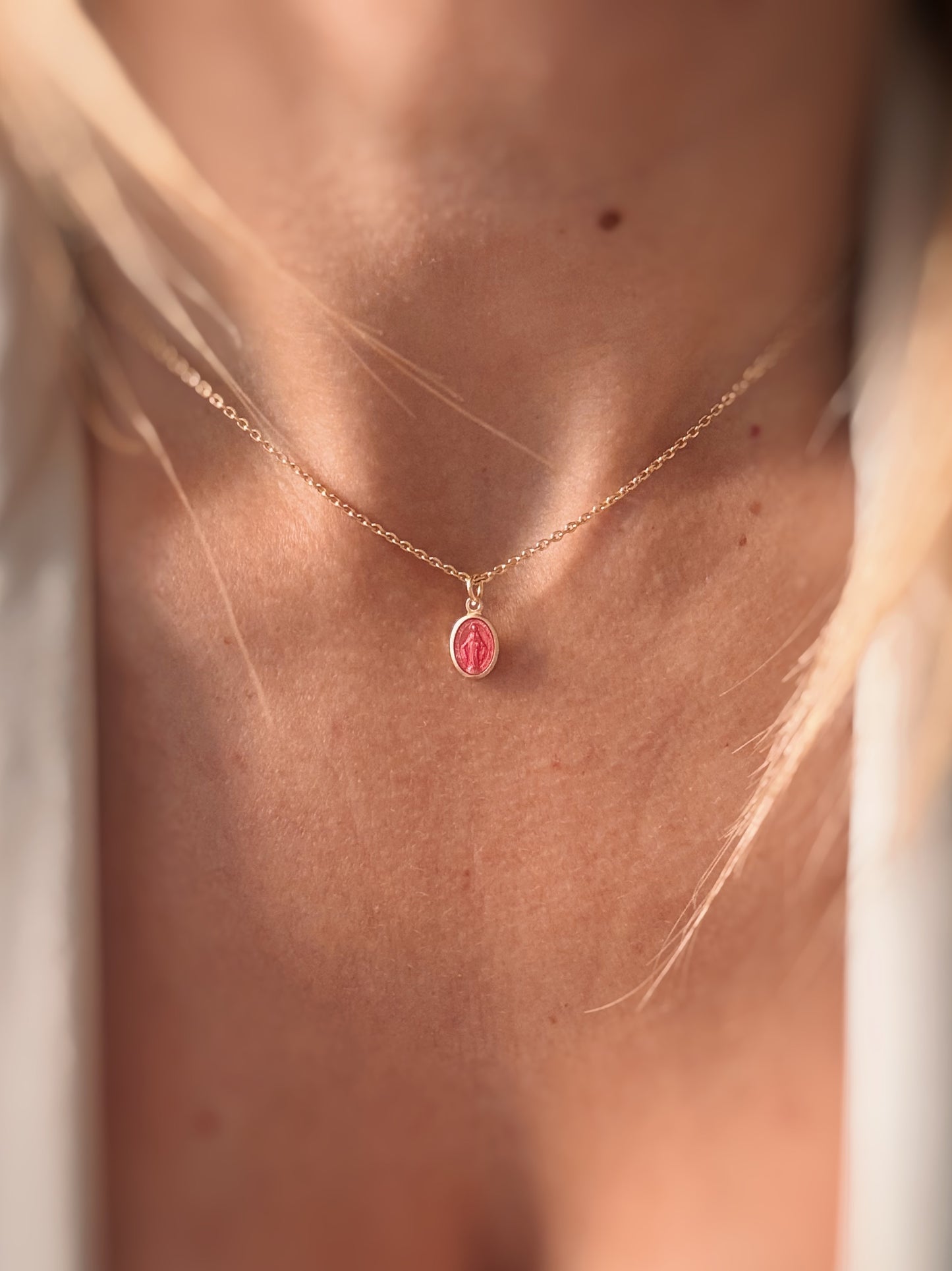 Collana mini Madonnina colorata