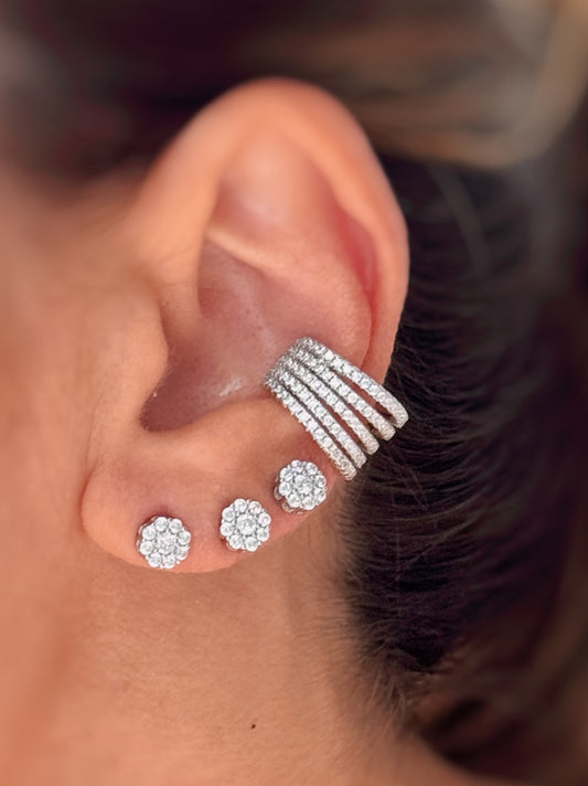 Earcuff 5 fasce di zirconi