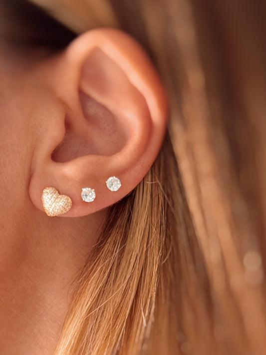 Parure cuoricino bombato