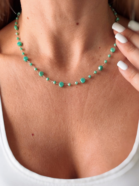 Collana sassetti colorati