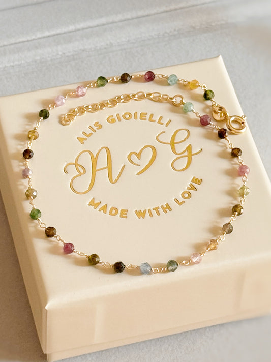 Cavigliera cristalli colors