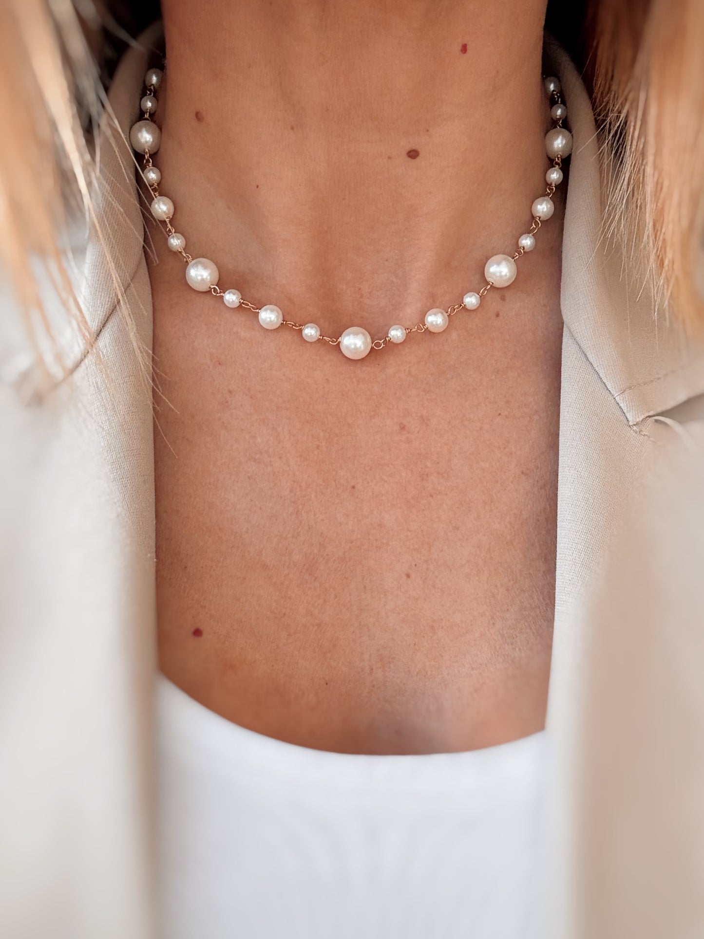 Girocollo perle alternate