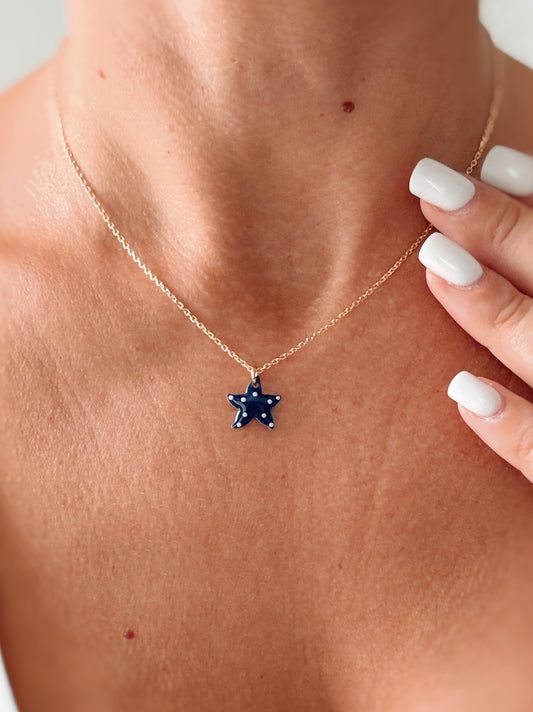 Collana Stella marina smaltata