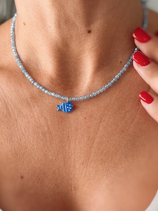 Girocollo Santorini e pesciolino