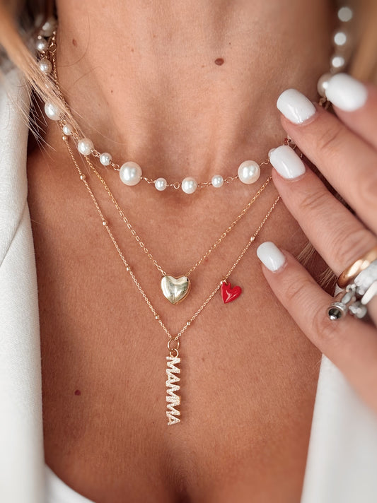 Girocollo cuore passante