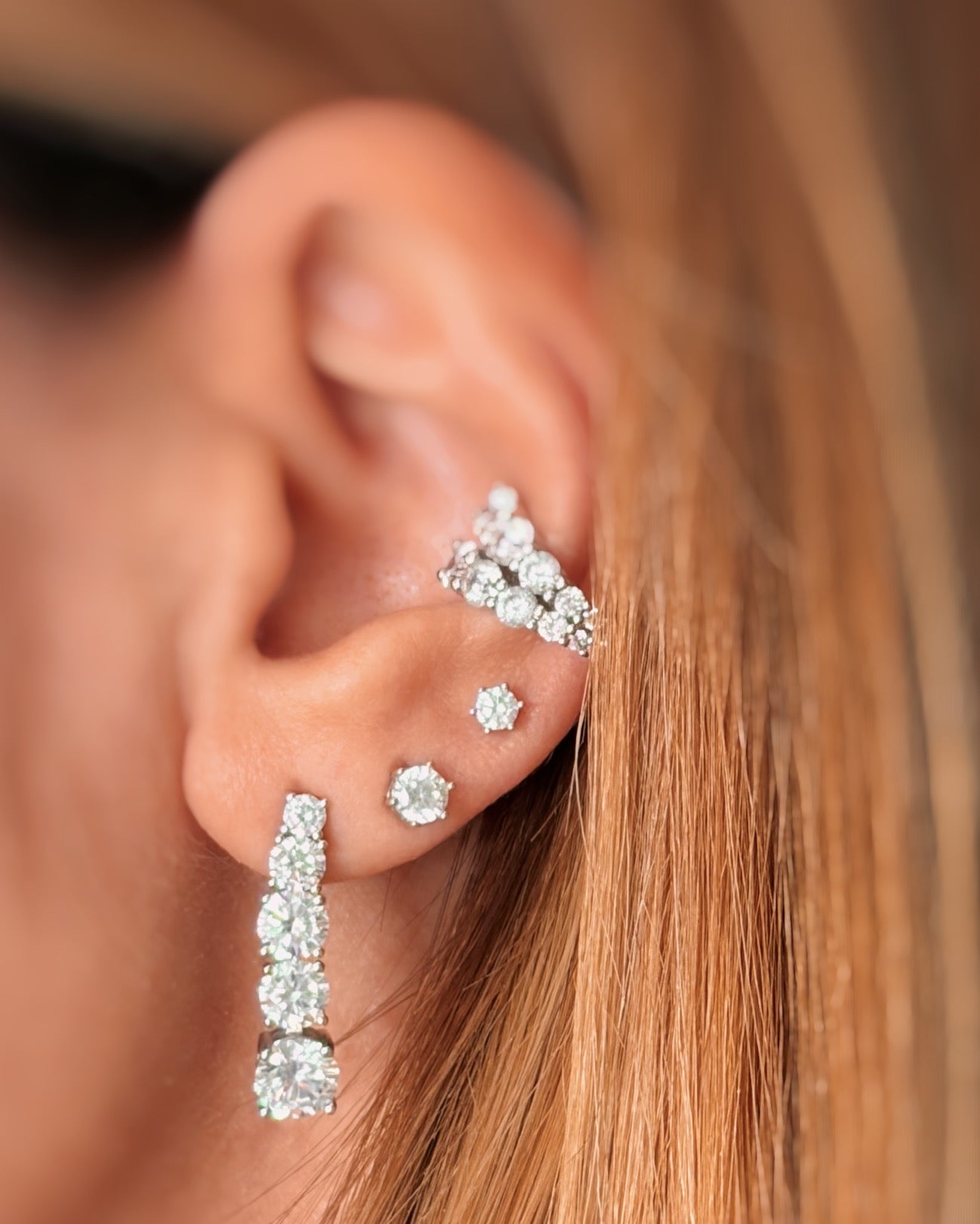 Orecchini punto luce pendenti