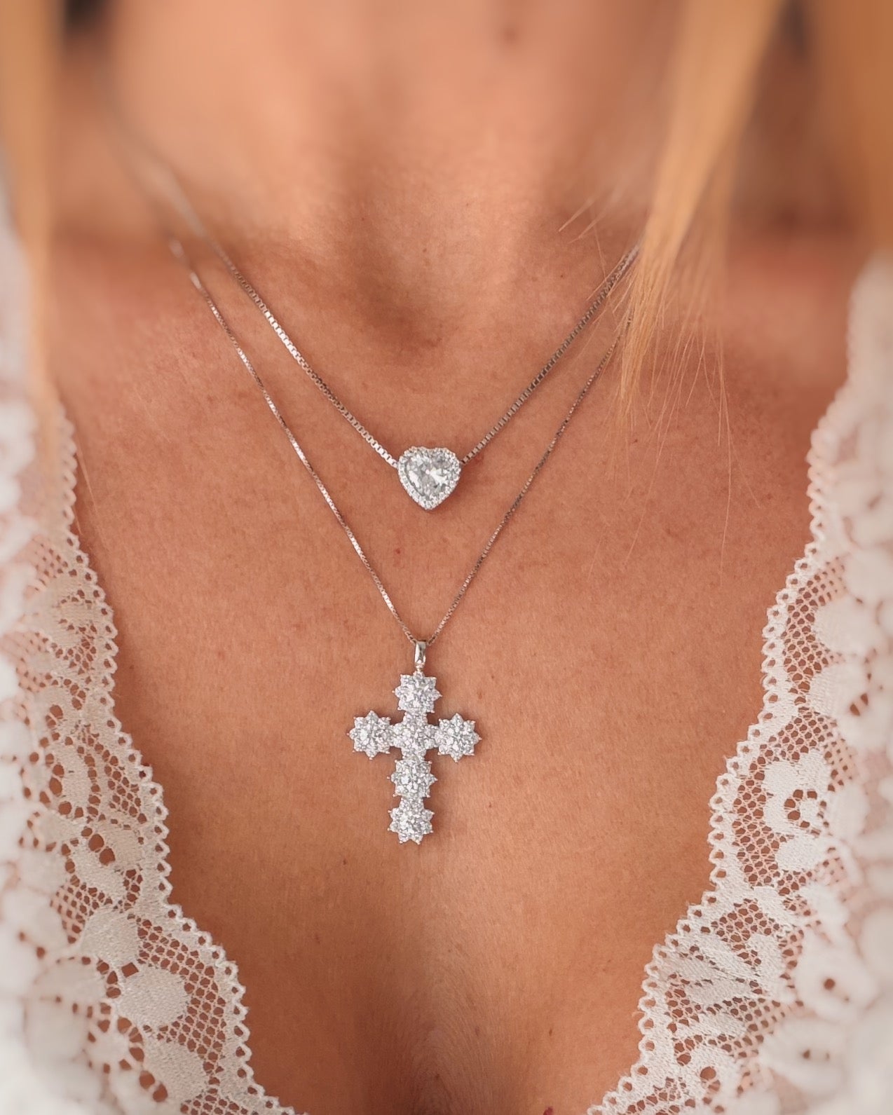 Collana croce luxury