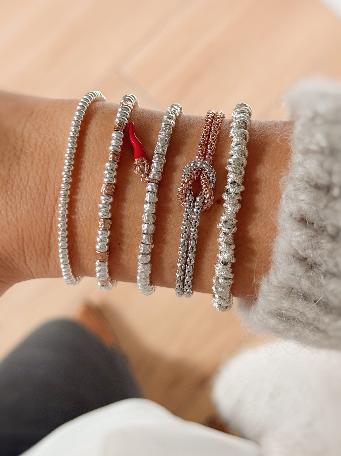 Bracciale pepite oro rosa