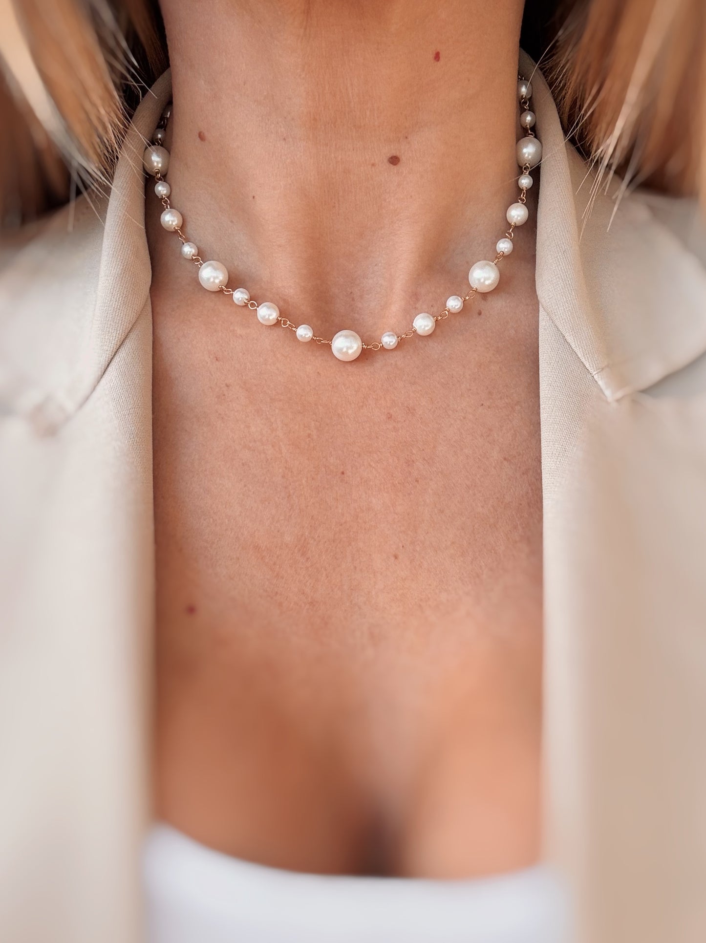 Girocollo perle alternate