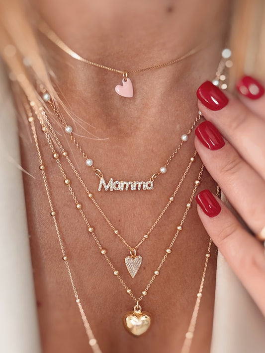 Chocker cuoricino smaltato