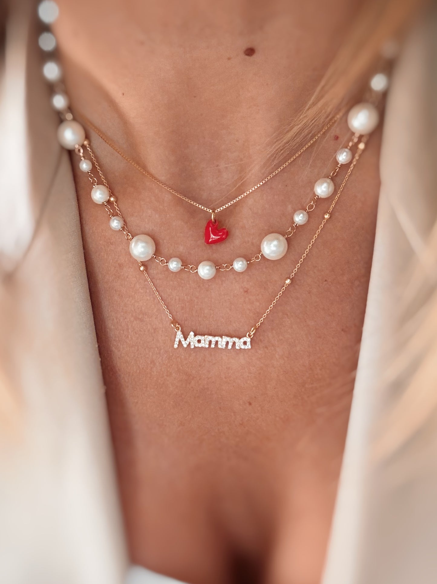 Chocker cuoricino smaltato