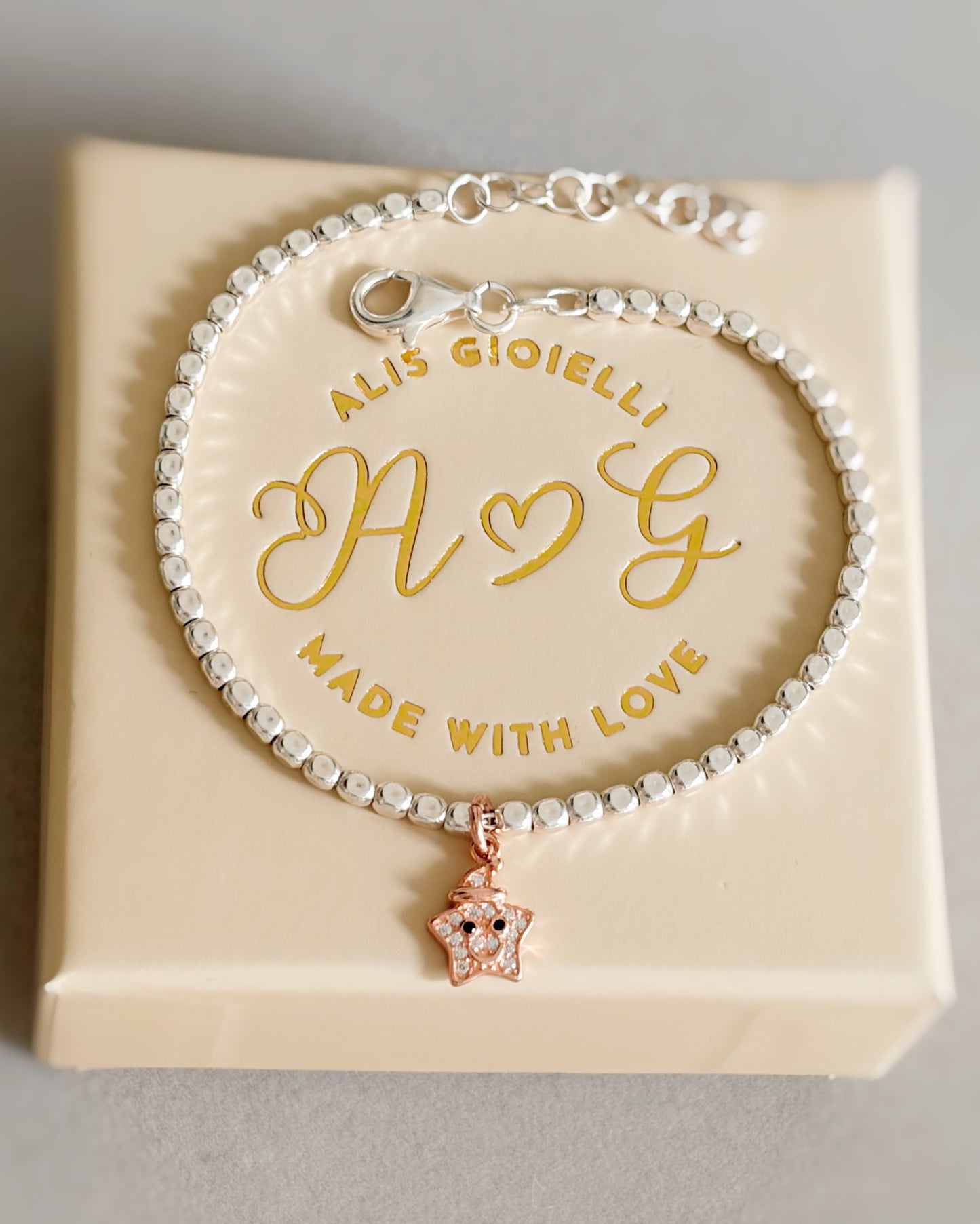 Bracciale dadini e stella natalizia