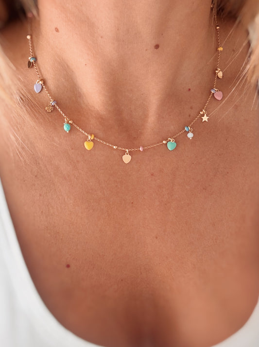 Girocollo con pendenti smaltati