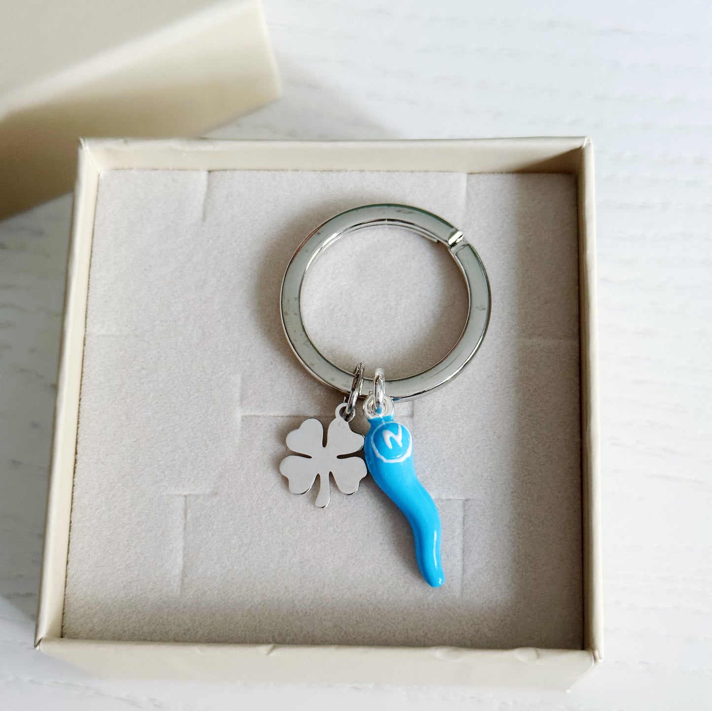 Portachiavi Sarò con te + un charm