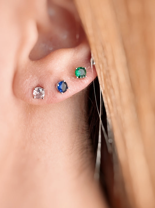 Orecchini punto luce colorati