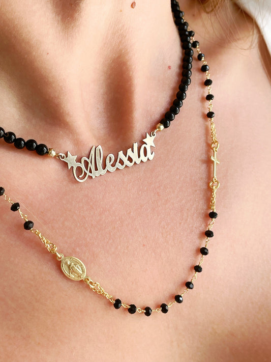 Collana perle con nome