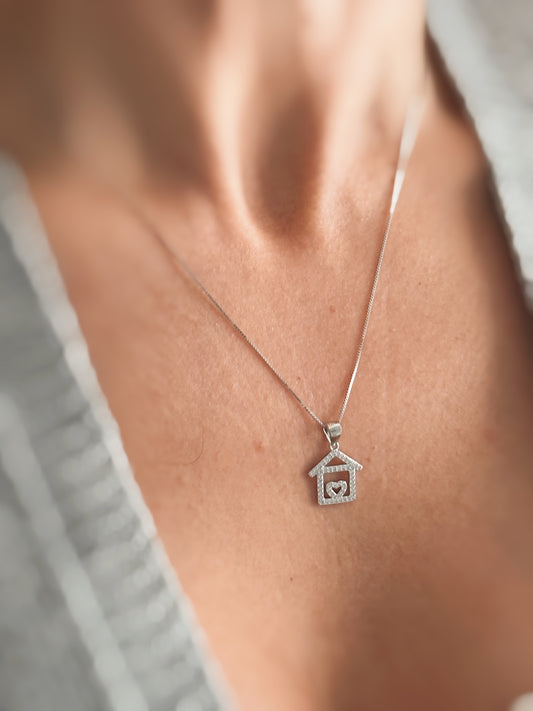 Collana casetta zirconata (veneziana )