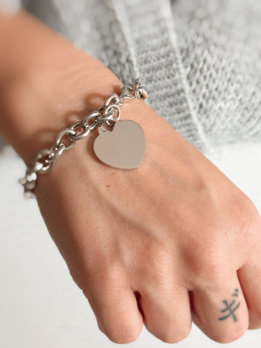 Bracciale catena con cuore