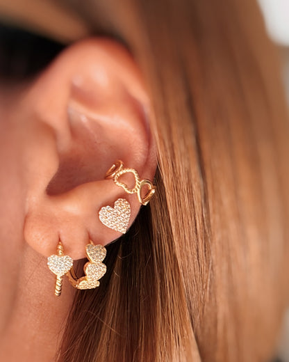 Semicerchi con cuore zirconato