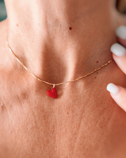 Chocker cuore smaltato