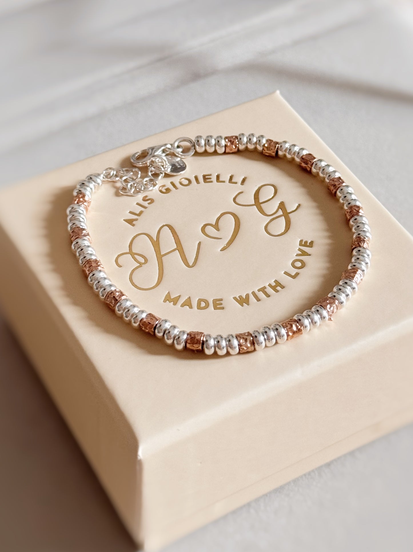 Bracciale pepite oro rosa