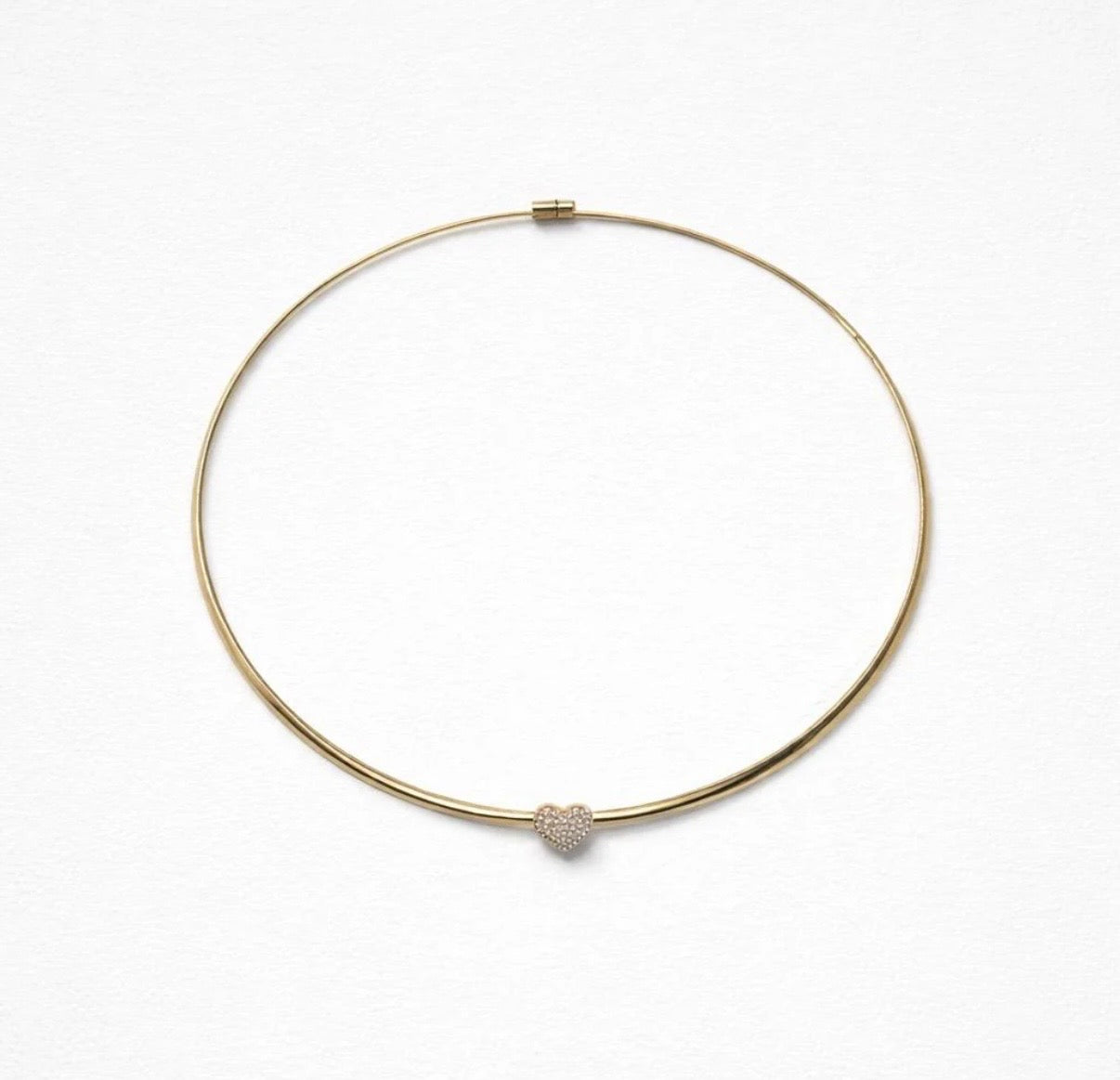 Collana choker rigida cuore