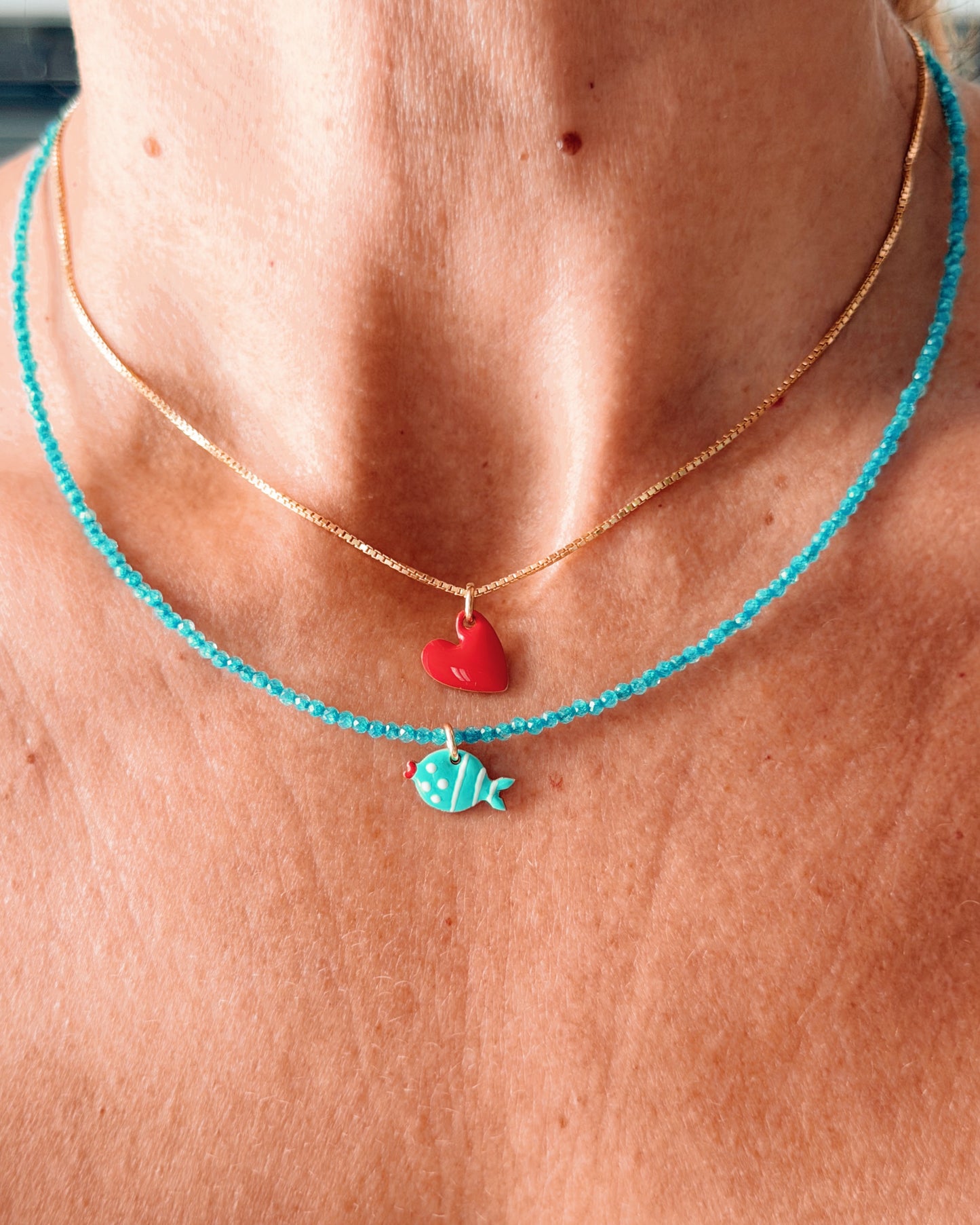 Chocker cuore smaltato