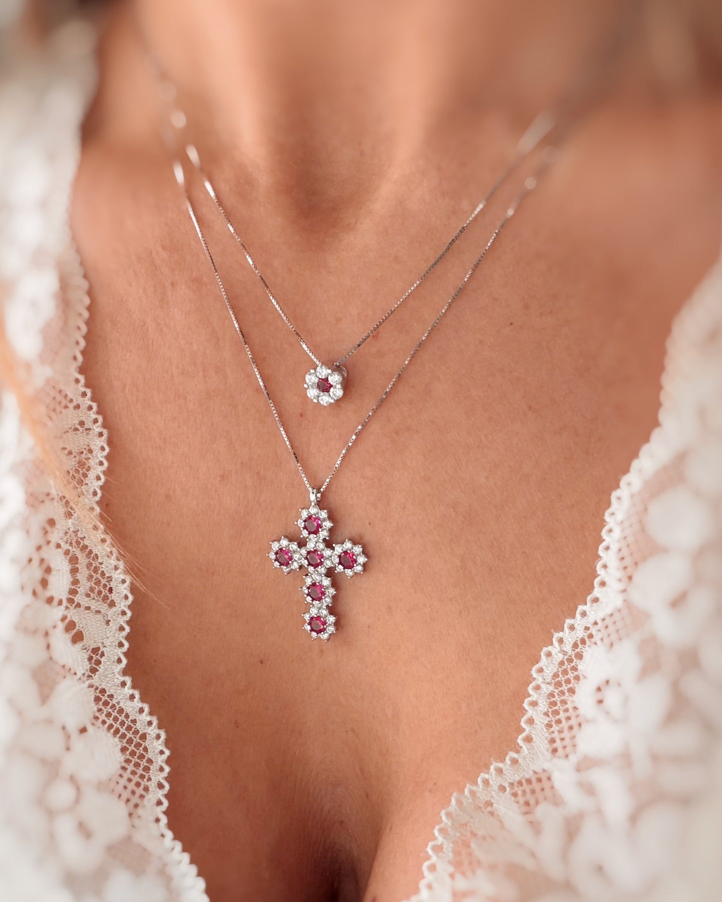 Collana croce luxury