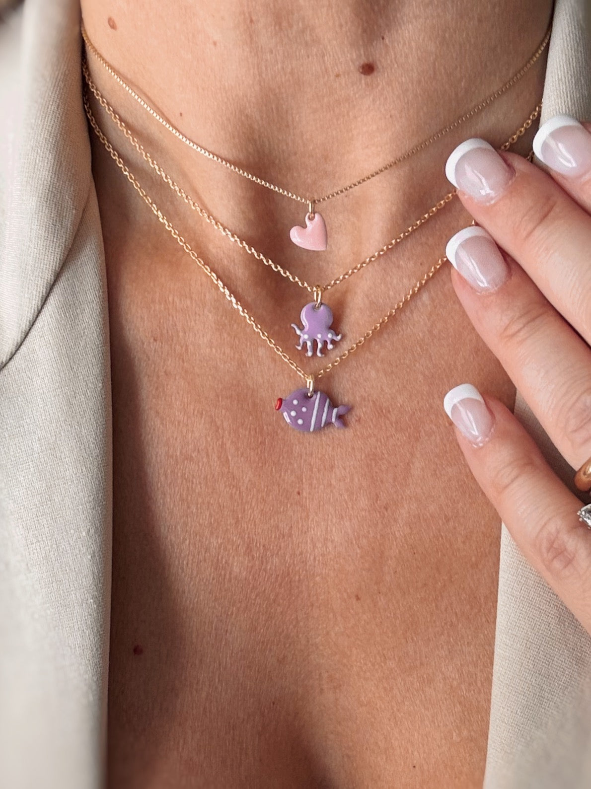 Collana pesciolino smaltato