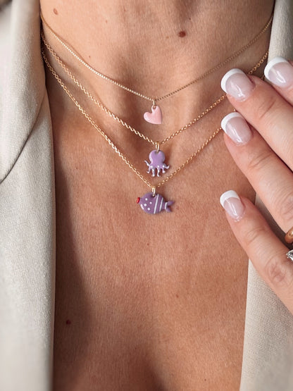 Collana pesciolino smaltato