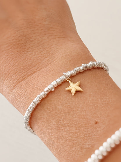 Bracciale granellini e stellina