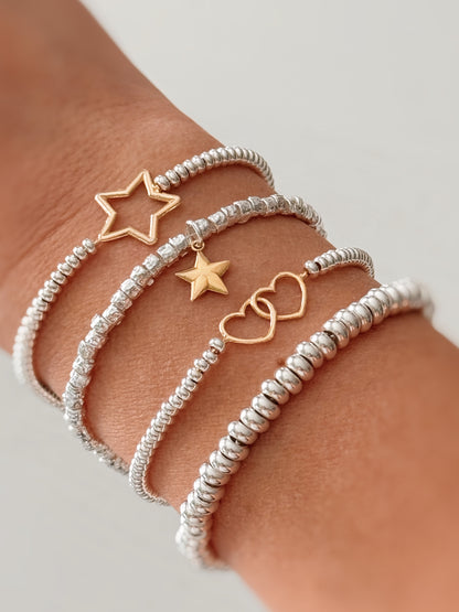 Bracciale granellini e stellina