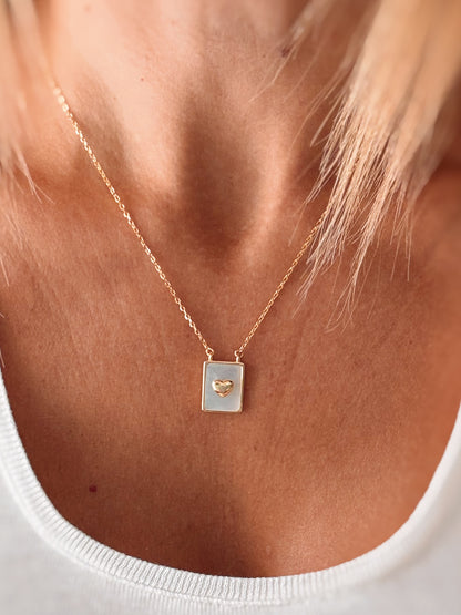 Collana Pendente Rettangolare (cuoricino)