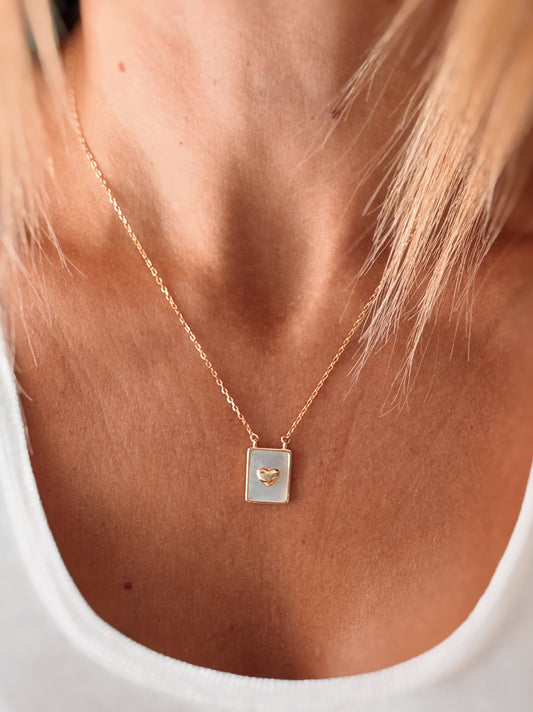 Collana Pendente Rettangolare (cuoricino)