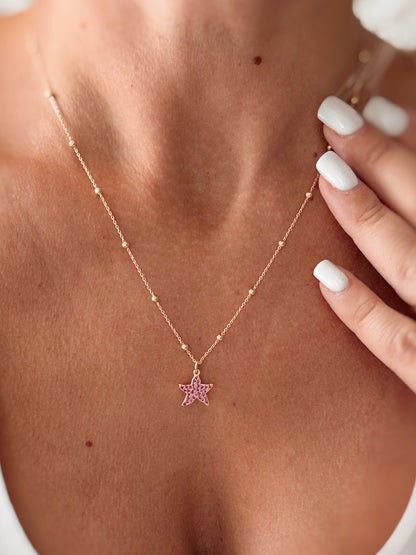 Collana stella marina zirconata