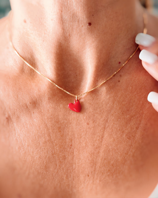 Chocker cuore smaltato