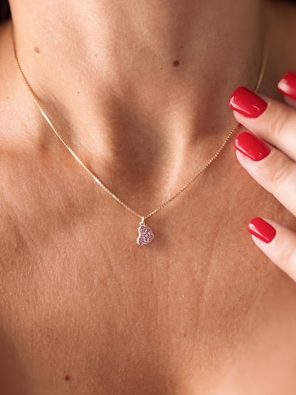 Chocker mini cuore zirconi