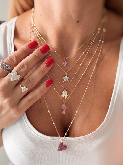 Chocker mini cuore zirconi