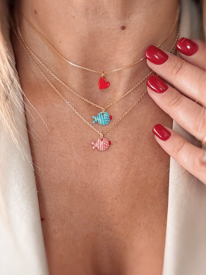 Chocker cuoricino smaltato