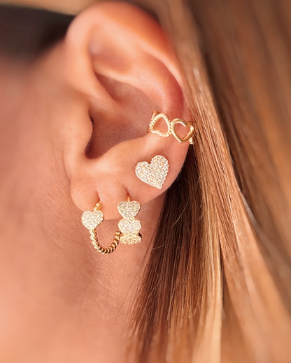 Semicerchi con cuore zirconato